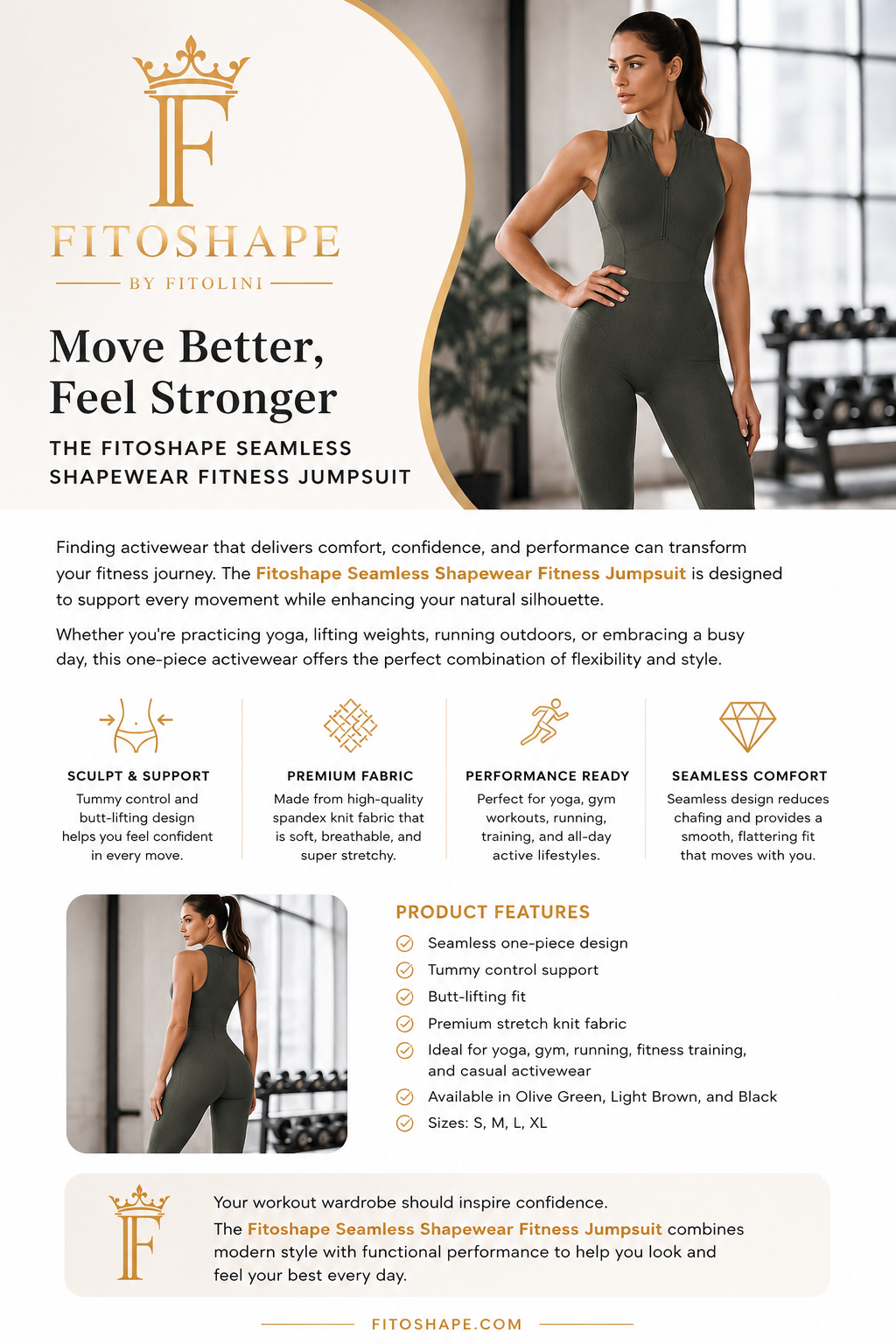 Move Better, Feel Stronger: Why the Fitoshape Seamless Shapewear Fitness Jumpsuit Belongs in Your Activewear Collection