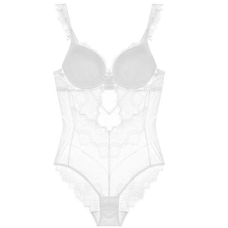 New sexy and seductive lace bra from Europe and America, tight fitting and micro shaping jumpsuit, French slim fit jumpsuit