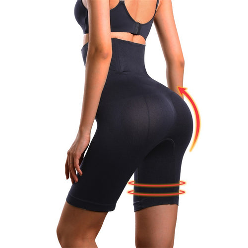 Anti-See-Through Lining Safety Pants Waist Shaping Abdominal Support Hip-Lifting Shapewear Pants