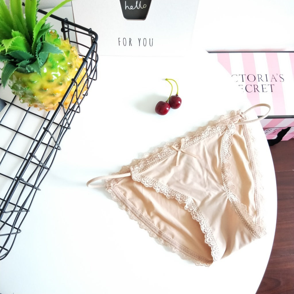 New Bikini Women's Underwear Quick drying Ribbons Underwear Ice Silk Traceless Lace Simple and Comfortable