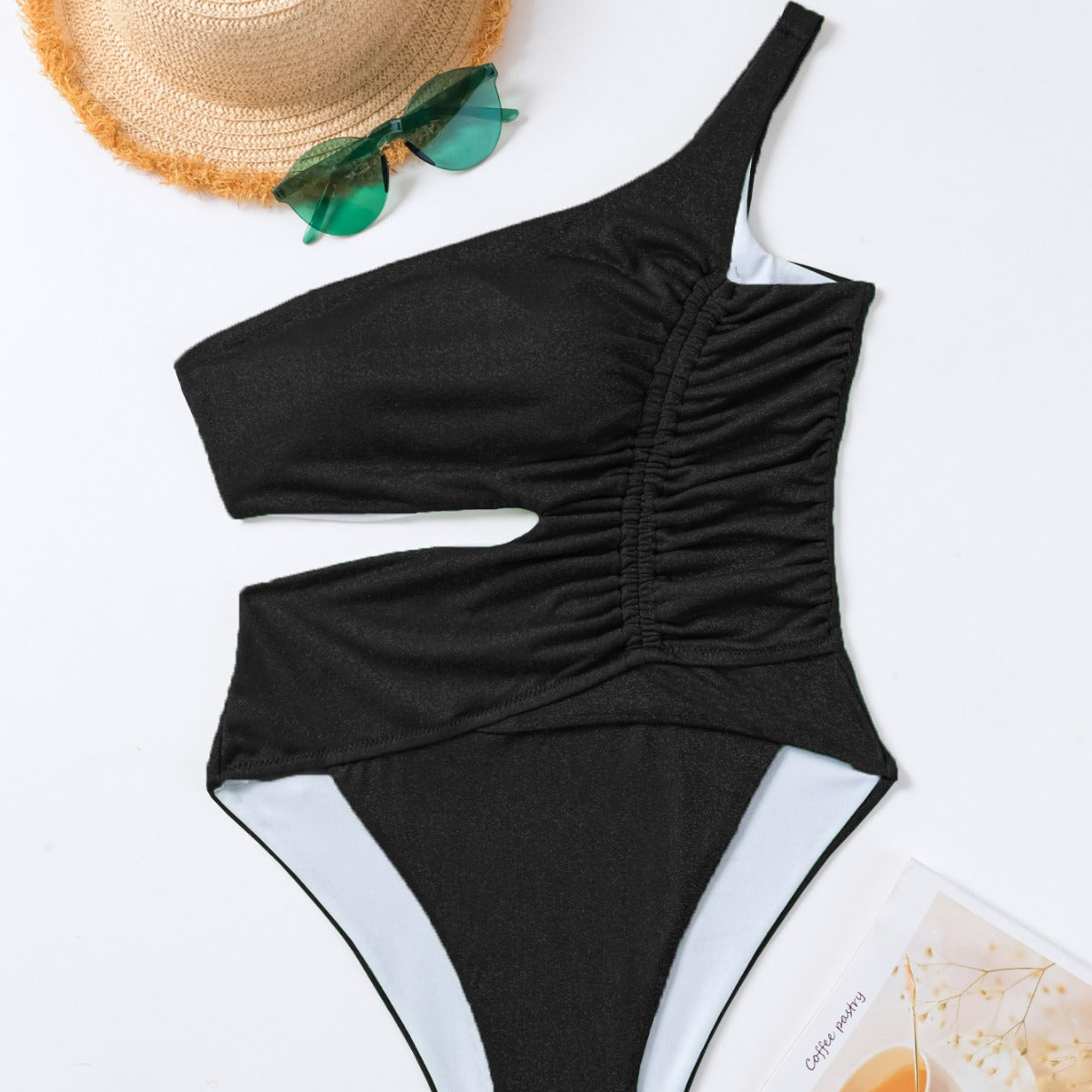 Solid Color Bikini Women's One-Piece Swimsuit