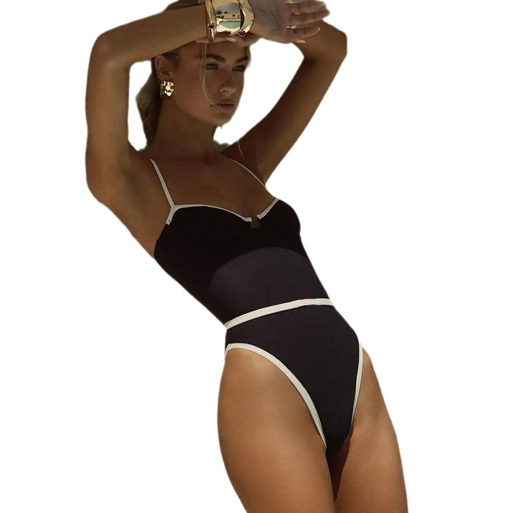 One-Piece Swimsuit Women  Bikini Sexy Patchwork Swimwear Wholesale Bikini