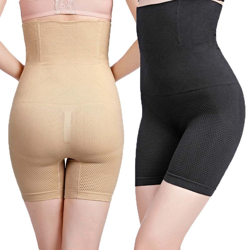 High Waist Honeycomb Seamless Fat Stomach Butt Lift Waist Trainer Boxer Body Shaping Underwear Women Large Size Safety Panties