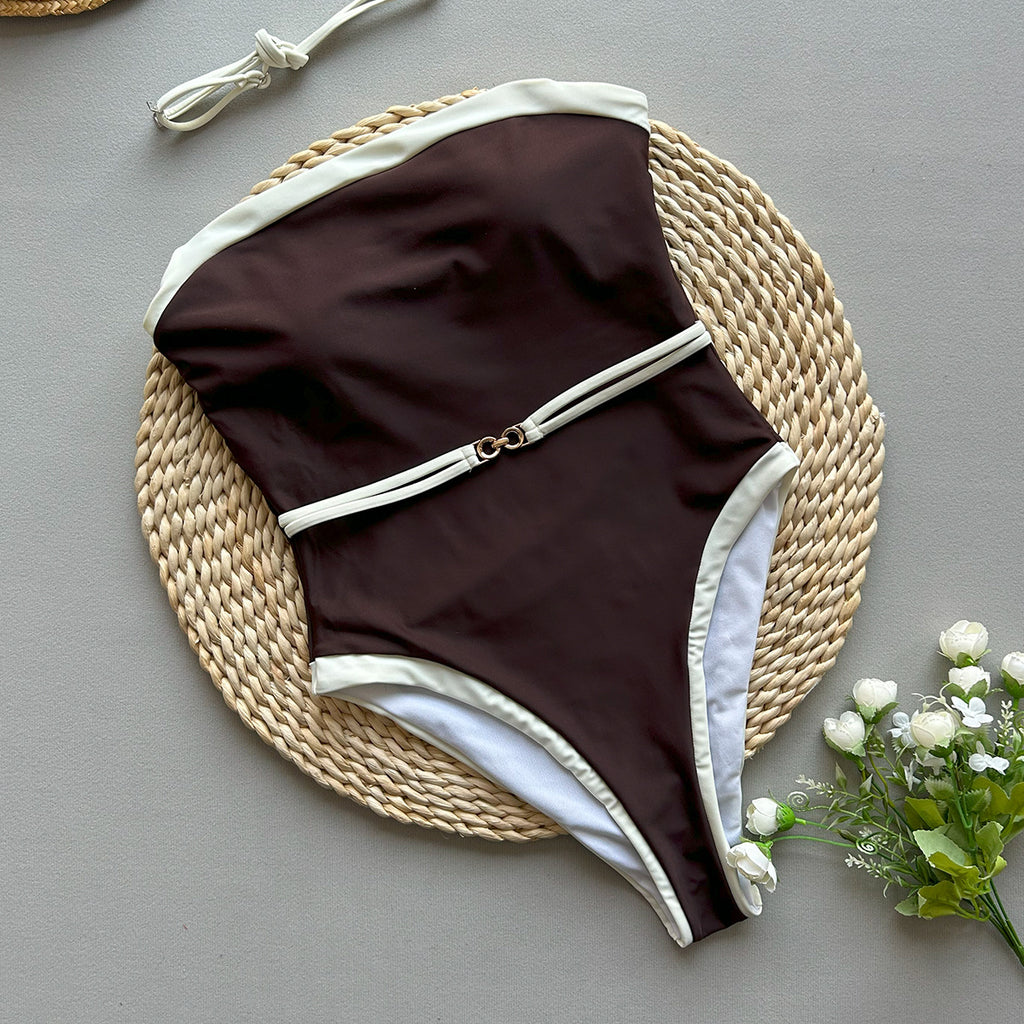 One-Piece Swimsuit Sexy Bikini New Ladies Splicing Swimwear Wholesale Bikini