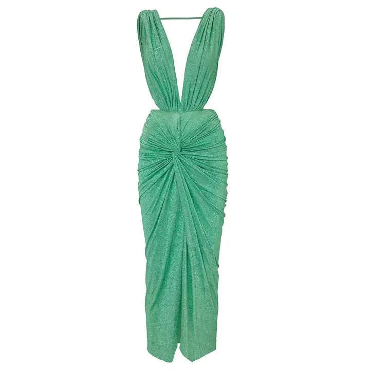 swimsuit trend sexy deep v-neck One piece  Shiny  Women Swimwear Beachwear bathing suit Monokini two piece dress bikini set