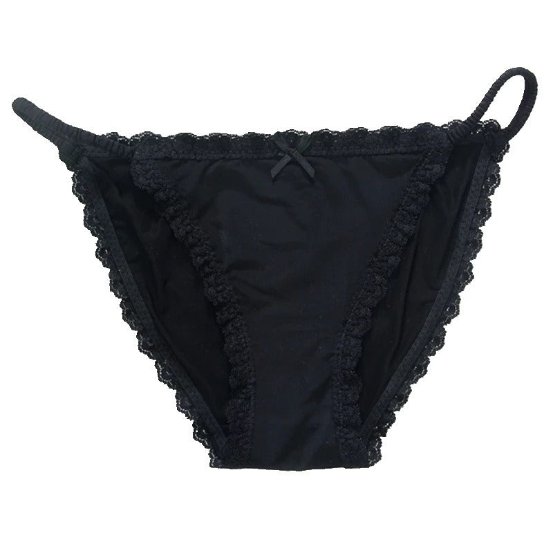 New Bikini Women's Underwear Quick drying Ribbons Underwear Ice Silk Traceless Lace Simple and Comfortable