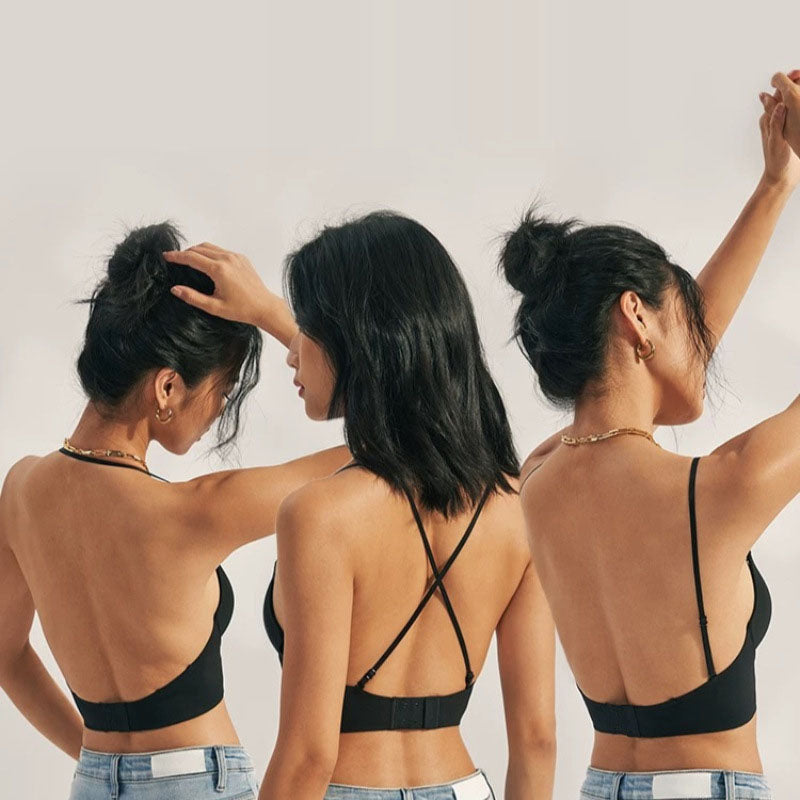 Thin push-up anti-sagging multifunctional shoulder straps U-shaped sling sexy backless bra