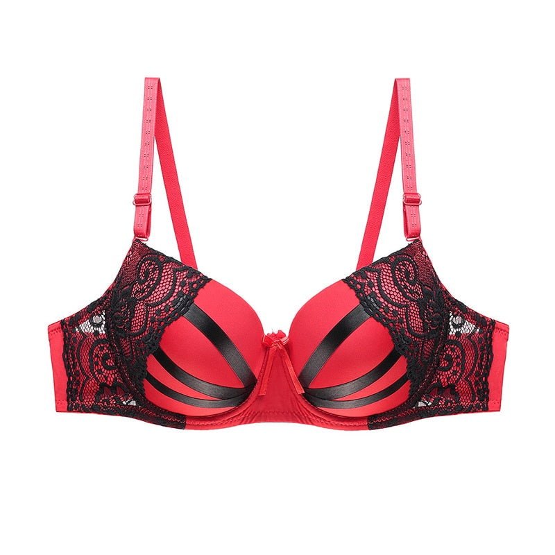 Julexy Push Up Women Bras Sexy Lace Underwear B C Cup Brassiere Padded Bralette Underwire soutien gorge femme