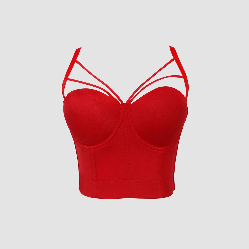 Sexy Backless Camisole with Steel Ring Shaping Bra for Women