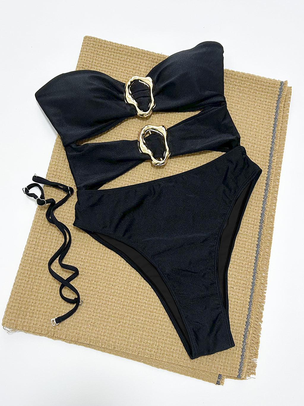 One-Piece Swimsuit Women Bikini  Ladies Sexy Solid Color Swimwear Wholesale Bikini