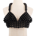European and American personality sexy bikini pearl sling beach vacation beaded fashionable modern chest ornament