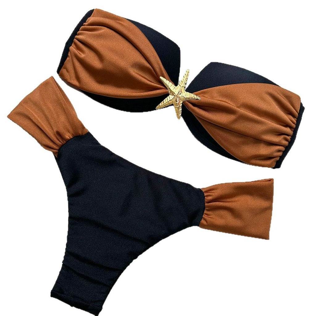 Sexy Bikini Spaghetti Strap Patchwork Two-Piece Women's Swimsuit