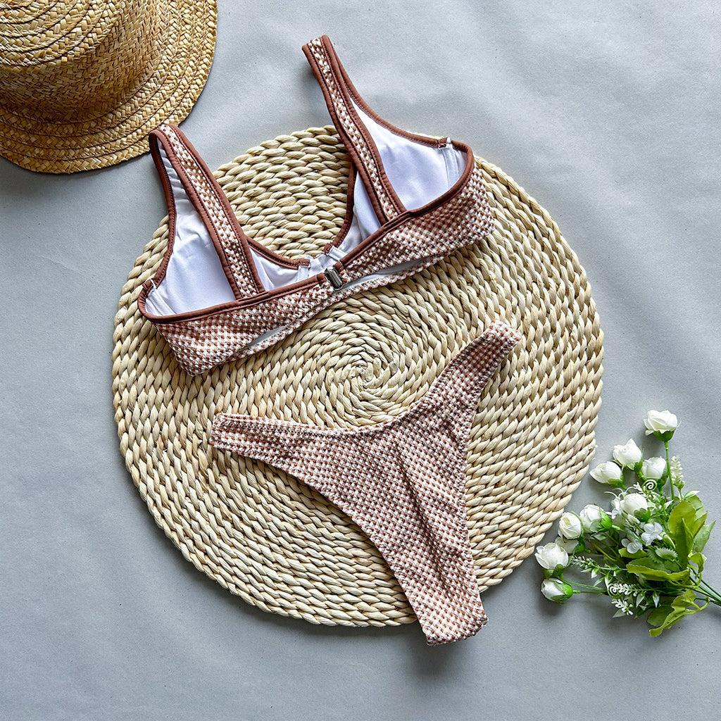 Sexy Bikini Steel Support Gathering Separate Women's Swimsuit