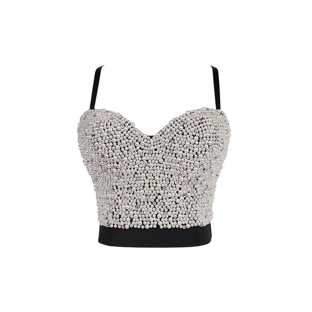 Strap Camisole Inner Wear Shaping Trendy Women's Strap Beaded and Studded