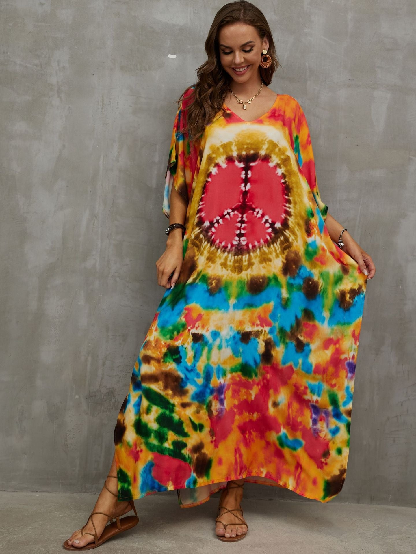Cotton Beach Cover-Up Shirt | Boho Print Beachwear