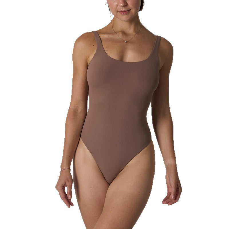 Sheer Backless High Elastic Shaping Jumpsuit Women's Breathable Sexy Fitted Sleeveless