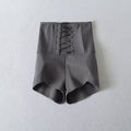 High waisted zip up shorts