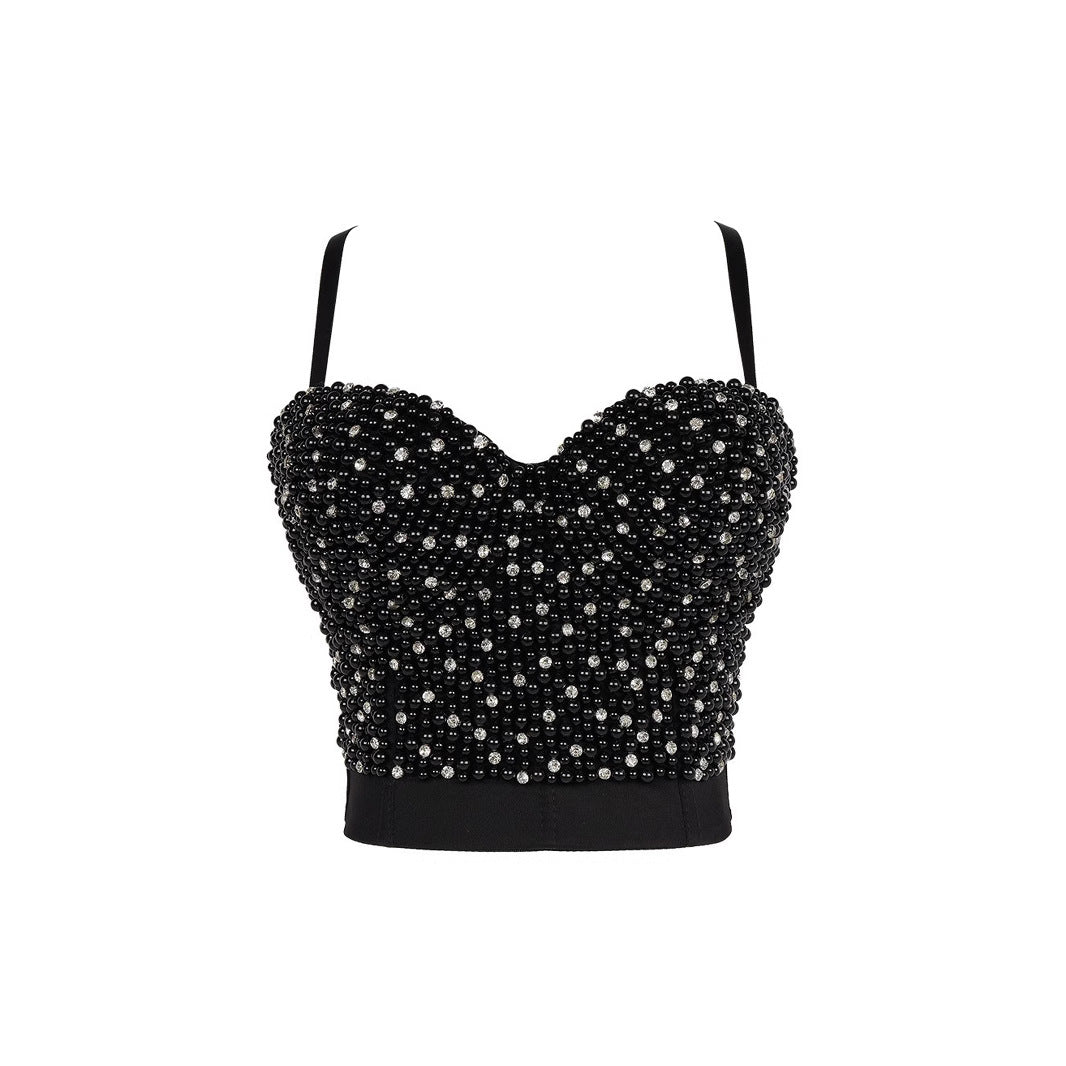 Strap Camisole Inner Wear Shaping Trendy Women's Strap Beaded and Studded
