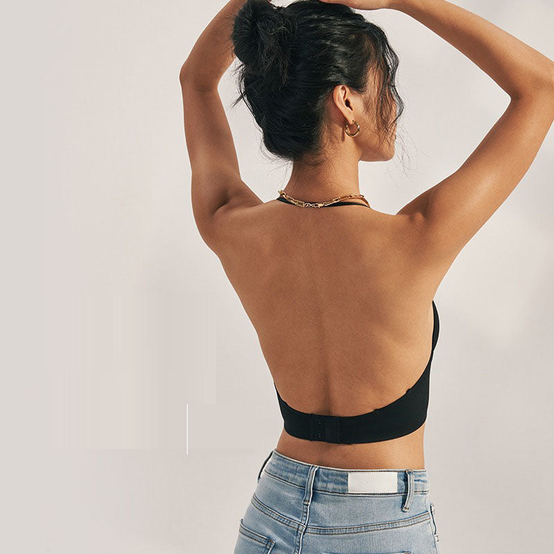 Thin push-up anti-sagging multifunctional shoulder straps U-shaped sling sexy backless bra