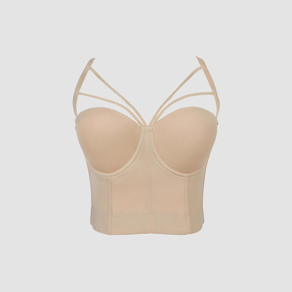 Sexy Backless Camisole with Steel Ring Shaping Bra for Women