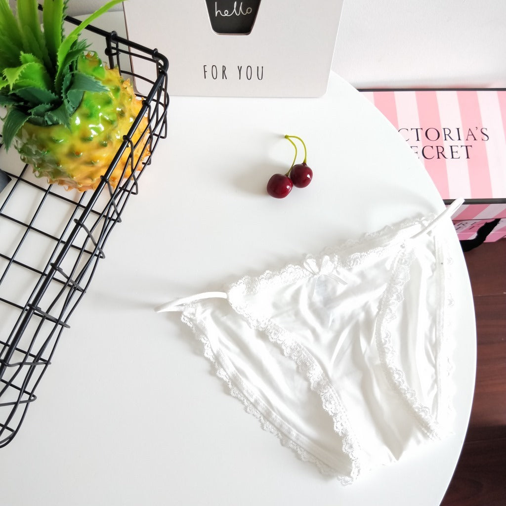 New Bikini Women's Underwear Quick drying Ribbons Underwear Ice Silk Traceless Lace Simple and Comfortable