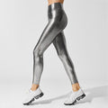 ASHEYWR New Women Leggings High Waist Bronzing Solid Color Slim Fitness Legging Push Up Elastic Workout Leggins Female Casual