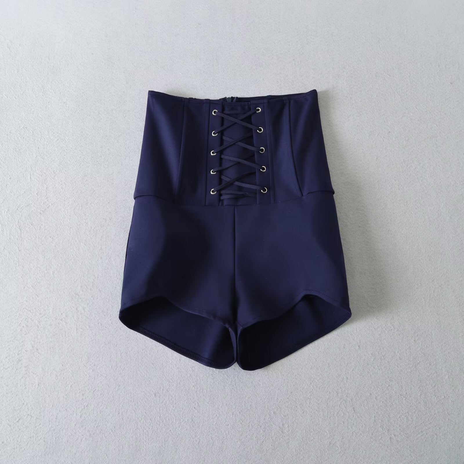 High waisted zip up shorts