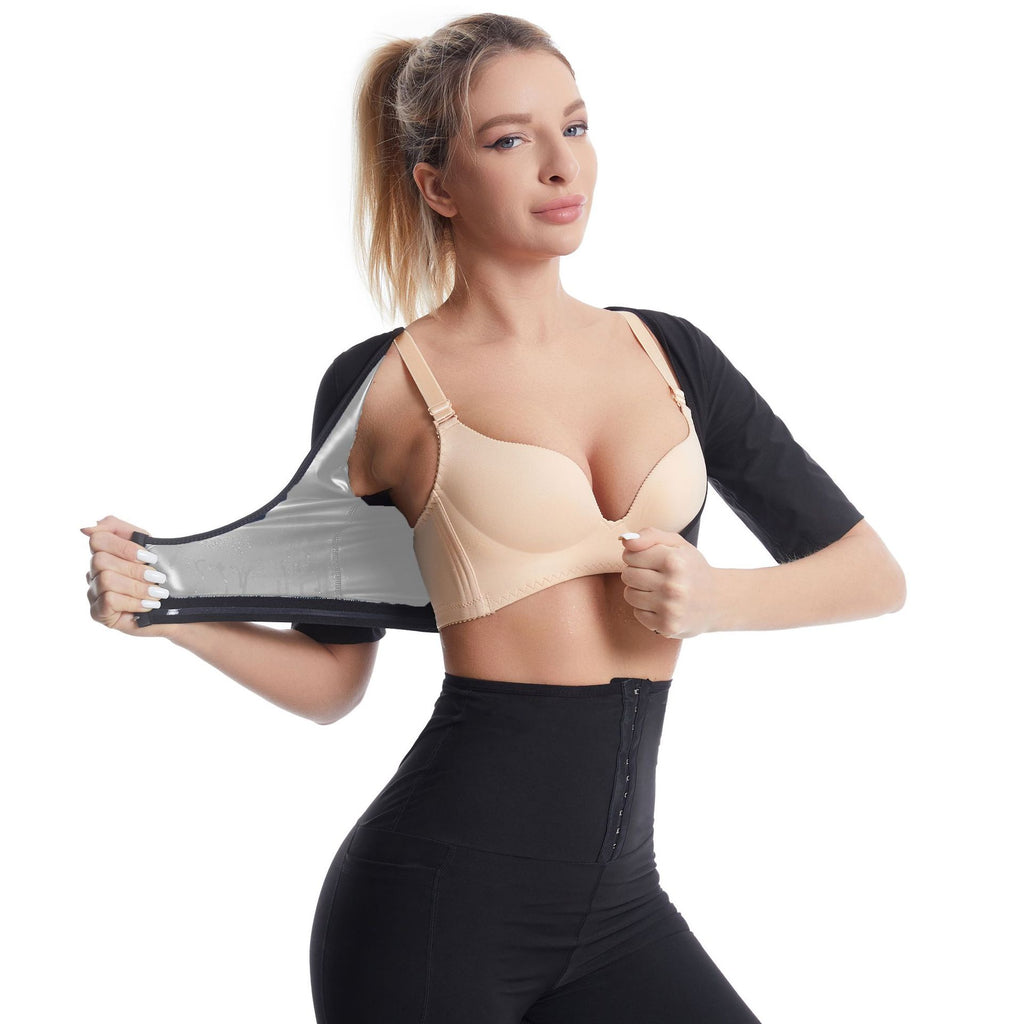 Women's Corrective Underwear Breast Support Chest Sweating Clothing Gathered Back Corset Short-Sleeved Body Sculpting Half Vest
