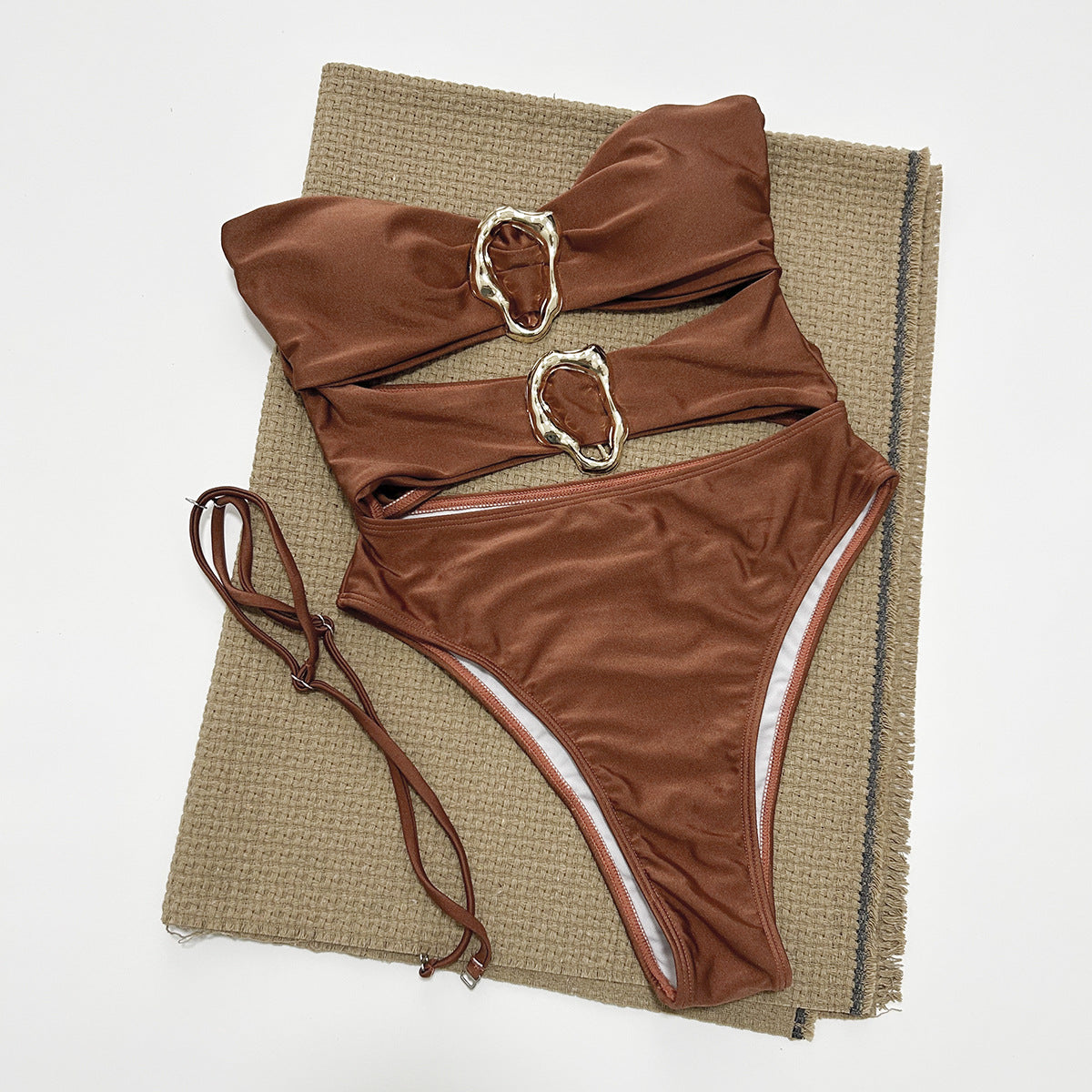 One-Piece Swimsuit Women Bikini  Ladies Sexy Solid Color Swimwear Wholesale Bikini