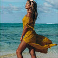 Summer Plus Size Women Dress Long Top Swimsuit Bikini Beach Skirt
