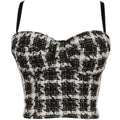 Women's Outerwear Checkerboard Shaping Bra Design Sense Unique High-Grade