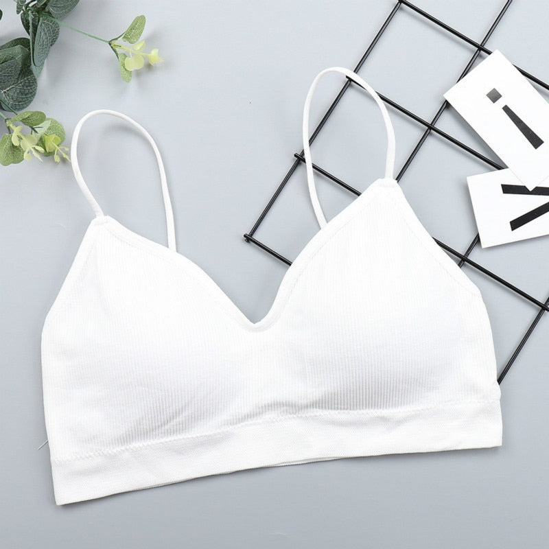 Elastic Gathering Bralette Push Up Bra Summer Anti-light Korean Style Wild Bra Tube Top Sexy No Rims Bra