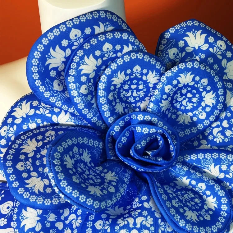 Vintage  Printed One Piece Swimsuit and Skirt  Handmade 3D Flower Vacation Bikini Women Beachwear  Luxury Bathing suit