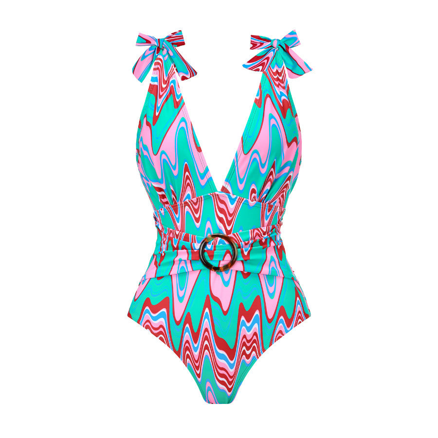 New Women's swimsuit Sequin Leaf Embroidery One Piece Swimsuit Sarong  two-piece Swimwear Beachwear Bathing Suit bikini