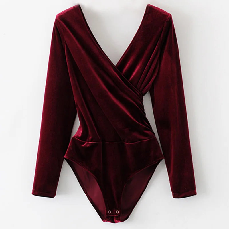 SheMujerSky Long Sleeve Bodysuit Women Backless Jumpsuits Black White Body femme monos cortos de mujer