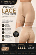 Fitoshape High Waist Lace Shaping Shorts
